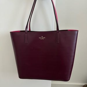 Burgundy Kate spade purse.